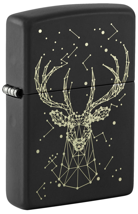 Zippo Animals Buck Constellation, Black Matte Lighter #48385