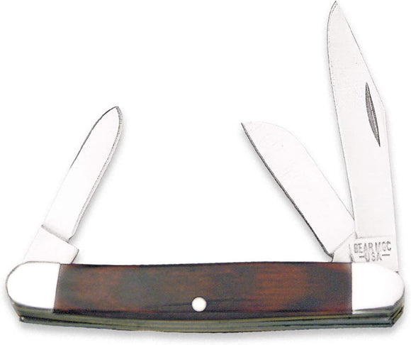 bear and Son 3-1/4 in. Rosewood Midsize Stockman Knife #218R