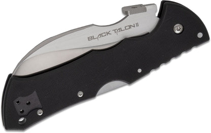 Cold Steel Black Talon II Serrated Edge Folding Knife, Tri-Ad Lock #22BS