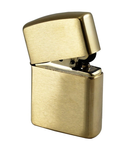 Zippo Armor Lighter, Brushed Brass, Heavy Wall Case #168