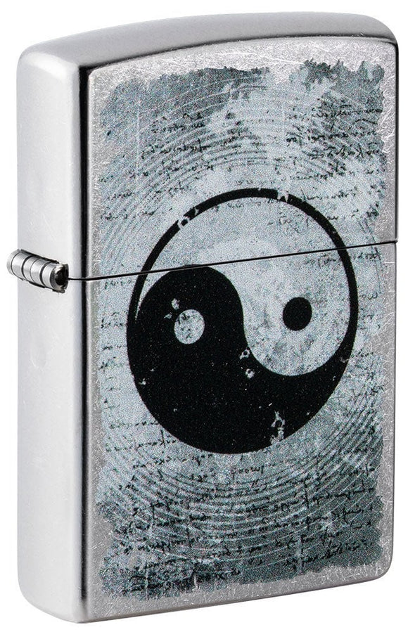Zippo Yin Yang Order and Chaos Design, Street Chrome Finish Windproof Lighter #49772