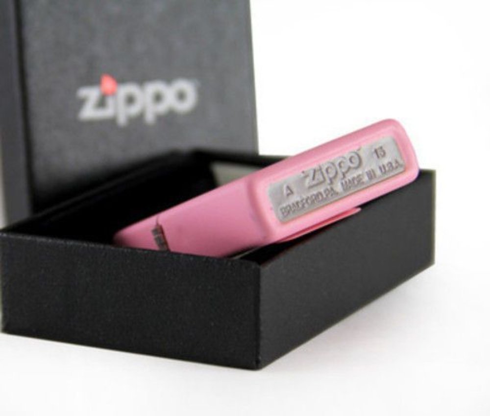 Zippo Pink Matte Lighter, Classic, Pink Matte Finish #238