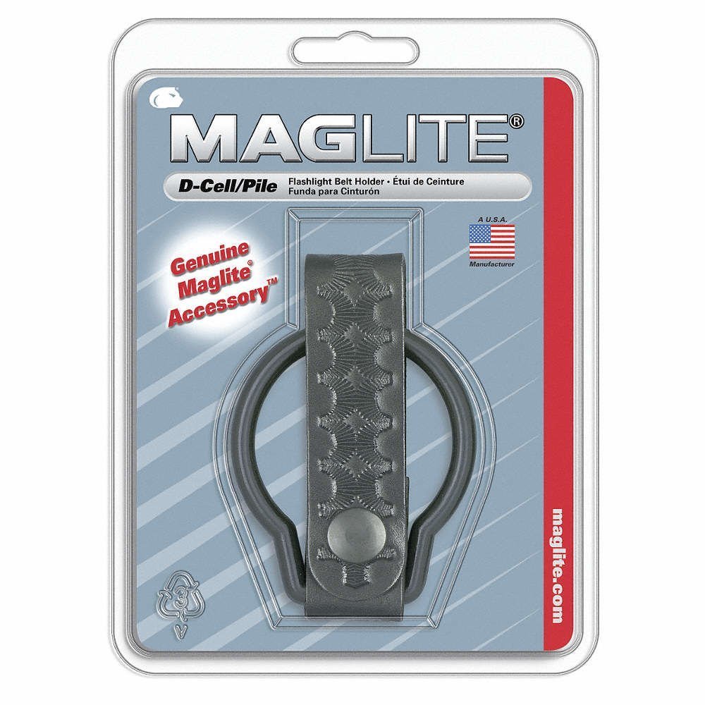 MAGLITE Flashlight Basketweave Belt Holder, Leather, Nylon Cradle #ASXD056