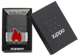 Zippo Red Vintage Wrap, Red Enamel Zippo Emblem, Windproof Lighter #29663