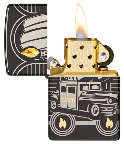 Zippo 2023 Collectible Of The Year, High Polish Black Armor Lighter #48691