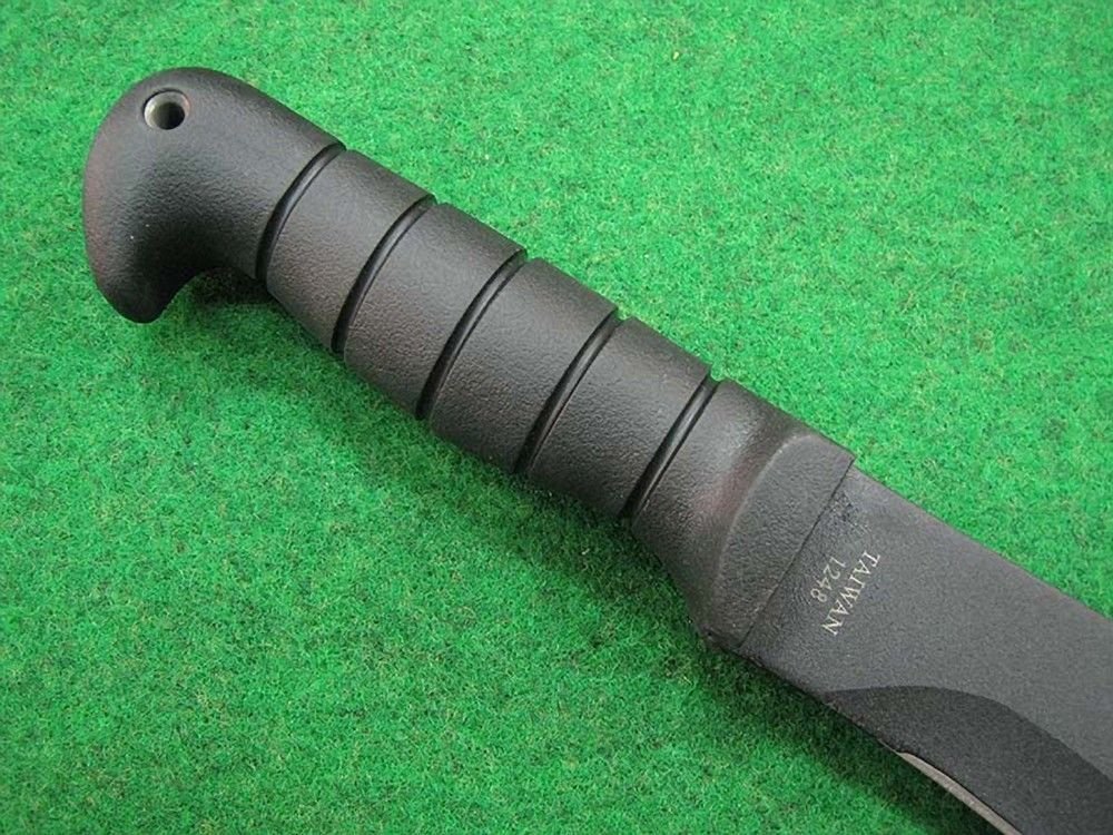 KA-BAR Black Cutlass Machete + Leather Cordura Sheath, 1085 Carbon Steel #1248