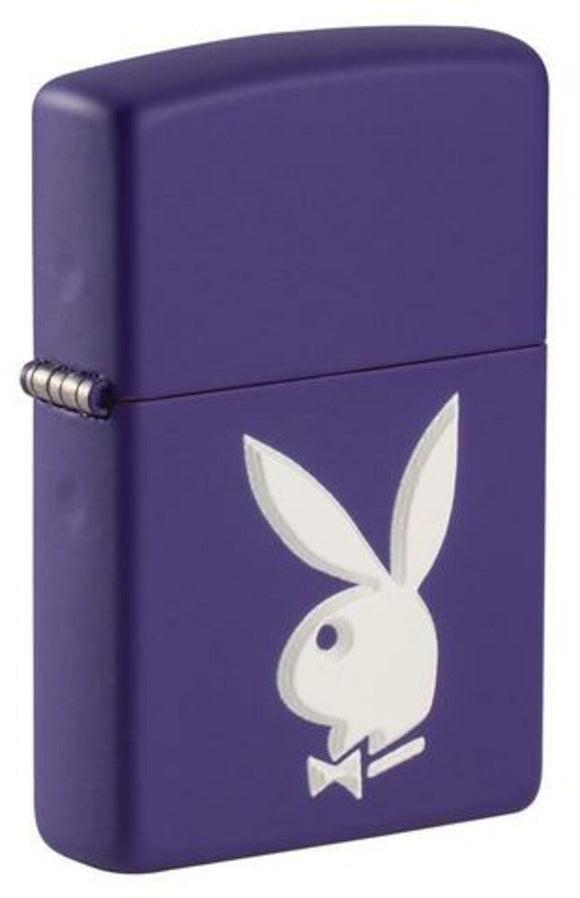 Zippo Playboy Bunny 3D Logo, Purple Matte Finish, Windproof Lighter #49286