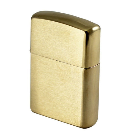 Zippo Armor Lighter, Brushed Brass, Heavy Wall Case #168