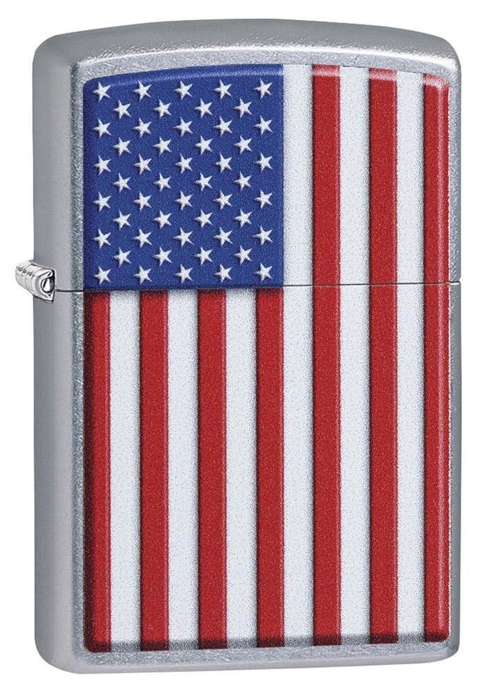 Zippo Patriotic Lighter, Street Chrome #29722