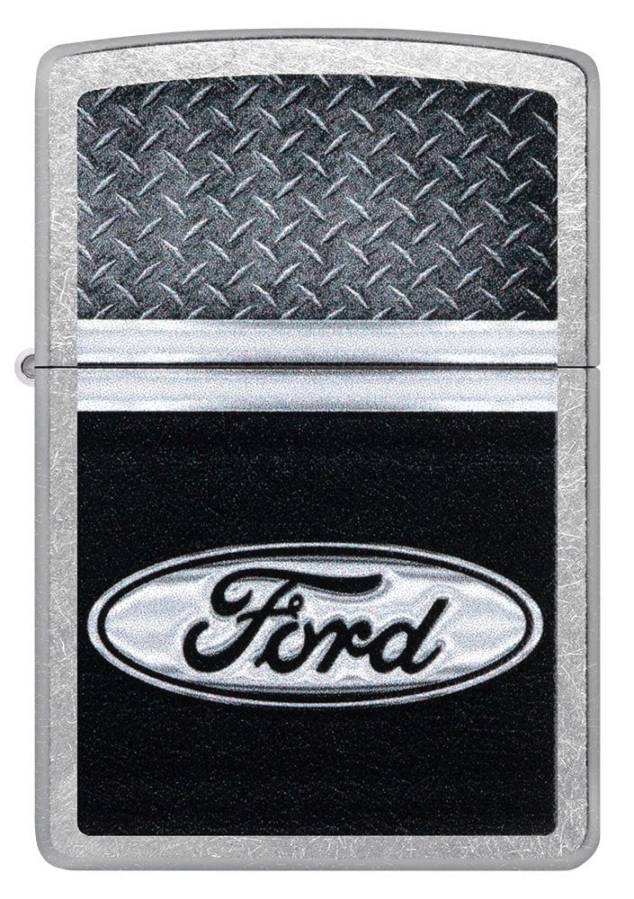 Zippo Ford Logo Design, Street Chrome Finish Lighter #48405