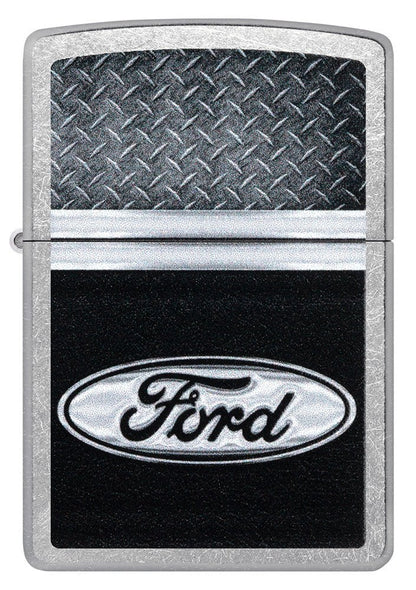 Zippo Ford Logo Design, Street Chrome Finish Lighter #48405