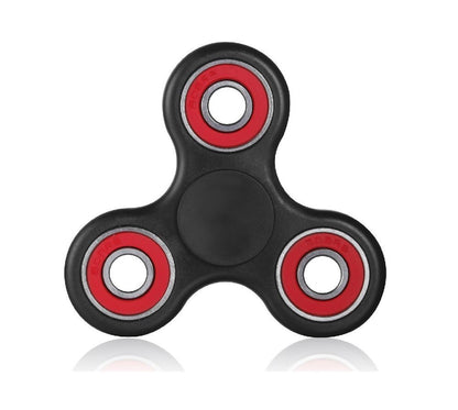 High Performance Spin-R Fidget Play Stress-Relief Tri-Spinner Black/Red #11669BK