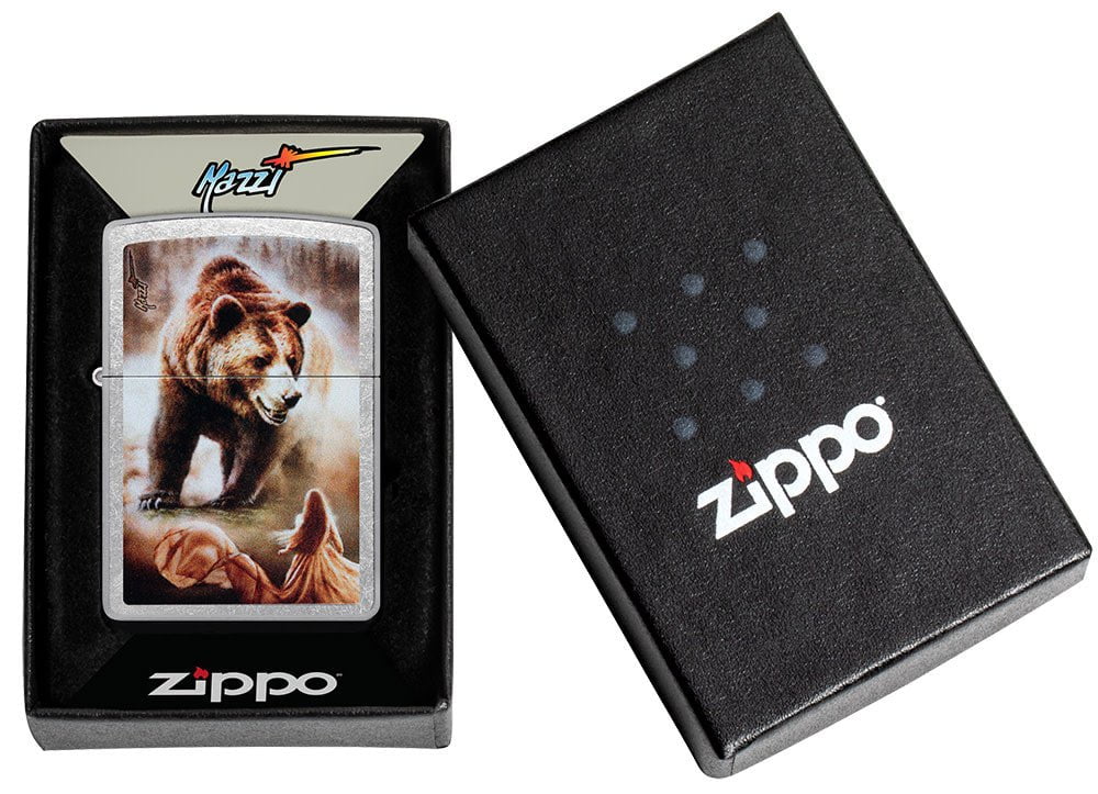 Zippo Mazzi Bear Design, Street Chrome Lighter #48330