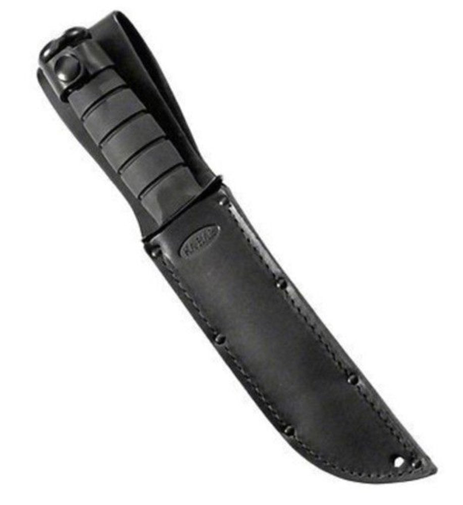 KA-BAR Full Size Knife Leather Sheath, Black Leather, For 7" Blades #1211S